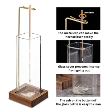 Stylish DNZRONK Incense Holder with Glass Collector