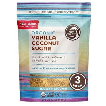 Big Tree Farms Organic Vanilla Coconut Sugar - Natural Sweetener for Baking