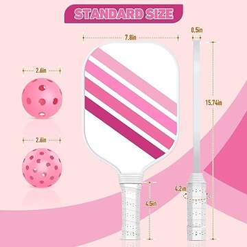 Sprypals Pickleball Paddles,USAPA Approved Fiberglass Pickleball Set of 2,Lightweight Pickleball Rackets with 4 Pickleballs 2 Cooling Towels & 1 Bag,Great Pickle Ball Paddle Gifts for Beginners & Pros