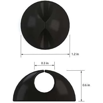 Cable Clips Cord Organizer, Tomorotec Multipurpose Cable Holder with Adhesive Pad Cord Management System, Desktop Cable Organizer for HDMI, Charging Cable, Ethernet, USB Cable (Black 36pcs)