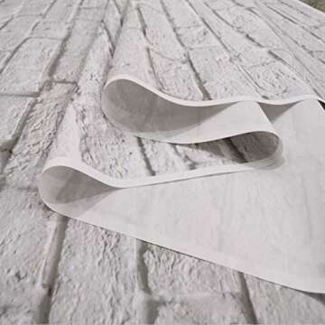 SJOLOON 10x10ft White Brick Photography Backdrop - Stylish & Durable