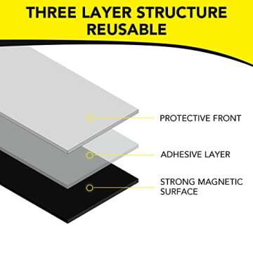 DIYMAG Magnetic Adhesive Sheets, |4" x 6"|, 10 Pack Cuttable, Flexible magnet sheets with adhesive for Crafts, Photos, Easy Peel and Stick