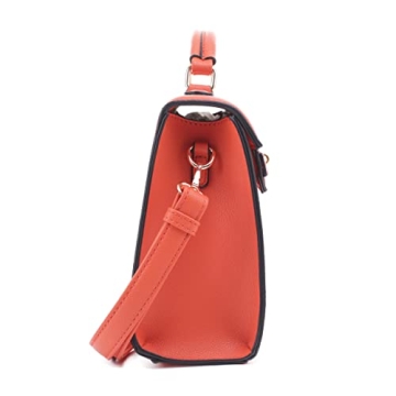 EVVE Women's Chic Pebbled Leather Satchel Bag