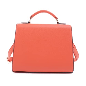 EVVE Women's Chic Pebbled Leather Satchel Bag