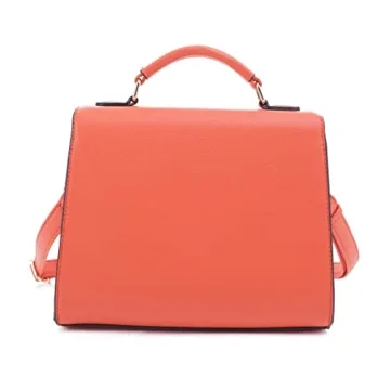 EVVE Women's Chic Pebbled Leather Satchel Bag