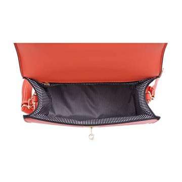 EVVE Women's Chic Pebbled Leather Satchel Bag