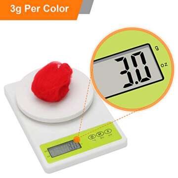 Coitak 72 Colors Wool Yarn Roving for Needle Felting