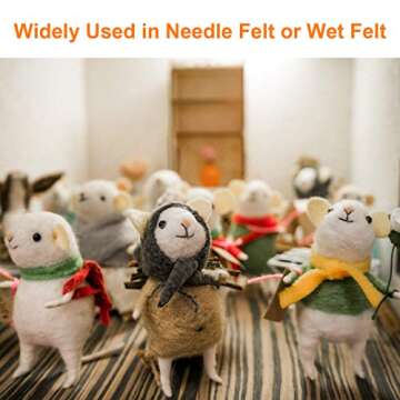 Coitak 72 Colors Wool Yarn Roving for Needle Felting