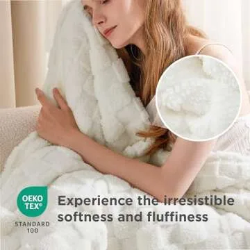 Bedsure White Fleece Blanket - Cozy Twin Throw for All
