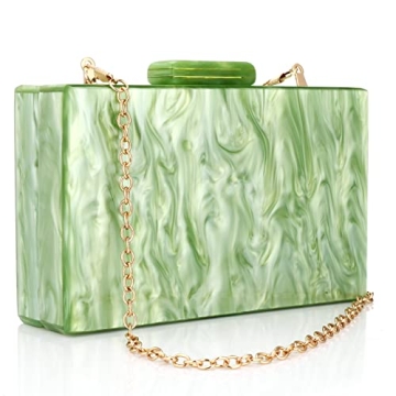 Rkrouco Women Acrylic Evening Clutch Bag Marbling Purse Handbag for Banquets, Weddings, Proms and Pa...