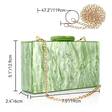 Elegant Rkrouco Acrylic Evening Clutch Bag for Women