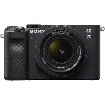 Sony a7C Mirrorless Camera with 28-60mm Lens (Black) Bundle - ILCE7CL/B + Prime Accessory Package In...