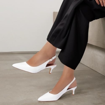 GENSHUO Stylish Low Kitten Heels for Elegant Comfort