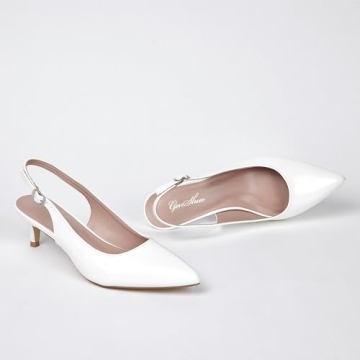 GENSHUO Stylish Low Kitten Heels for Elegant Comfort