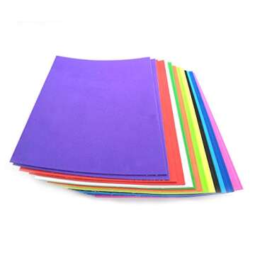 MBJelir Eva Foam Sheets Sticker 22 Pack, 8.8 x 12.6 Inches, 2 MM Thick, 11 Colors, 2 Sheets Each Col...