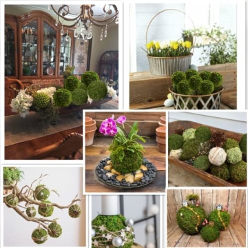 Usmola 18pcs Decorative Moss Balls for Stunning Decor