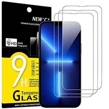 NEW'C iPhone 14, 13 Pro Screen Protector 3 Pack