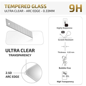 NEW'C iPhone 14, 13 Pro Screen Protector 3 Pack