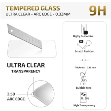 NEW'C iPhone 14, 13 Pro Screen Protector 3 Pack