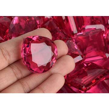 REAL-GEMS Attractive Pink Tourmaline 200.00 Ct Lot of 3-4 Pcs Mix Shape Pink Tourmaline Loose Gemstones Lot for Jewelry Making AM-006