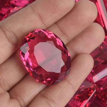 REAL-GEMS Attractive Pink Tourmaline 200.00 Ct Lot of 3-4 Pcs Mix Shape Pink Tourmaline Loose Gemstones Lot for Jewelry Making AM-006