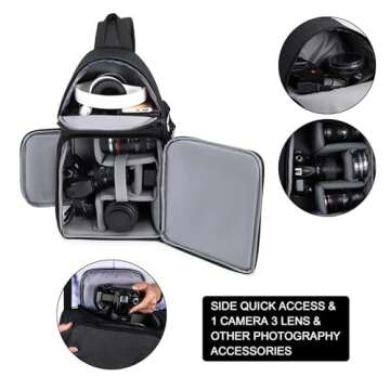 CADeN Camera Bag Sling Backpack for DSLR/SLR Mirrorless Camera Waterproof, Camera Case Compatible fo...