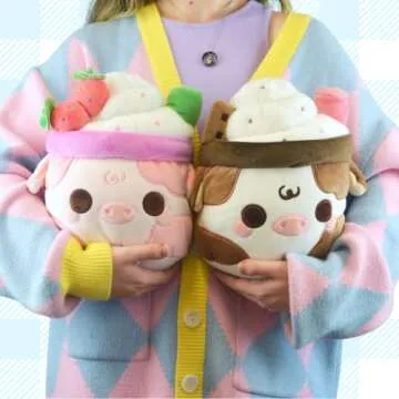 Adorable Strawberry Mooshake Plush by Cuddle Barn - 10 in Soft Toy