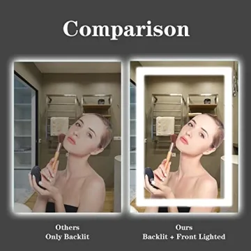 Amorho LED Bathroom Mirror with Anti-Fog and Dimming