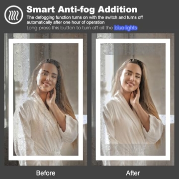 Amorho LED Bathroom Mirror with Anti-Fog and Dimming