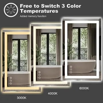 Amorho LED Bathroom Mirror with Anti-Fog and Dimming