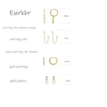 Trendy Ewrkbr Gold Hoops for Women - Stylish & Dainty