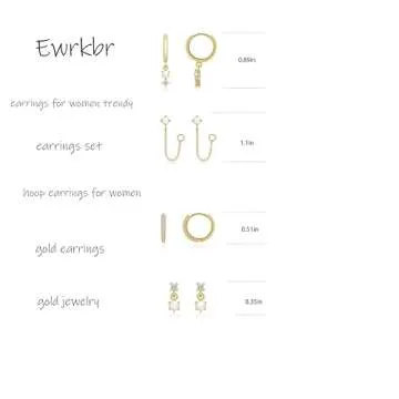 Trendy Ewrkbr Gold Hoops for Women - Stylish & Dainty