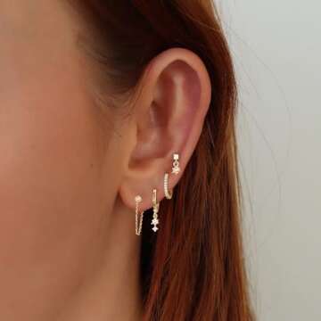 Trendy Ewrkbr Gold Hoops for Women - Stylish & Dainty