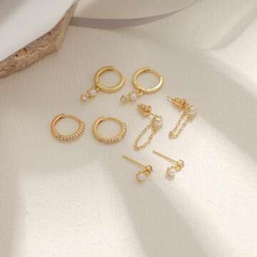 Trendy Ewrkbr Gold Hoops for Women - Stylish & Dainty