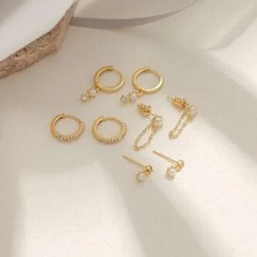 Trendy Ewrkbr Gold Hoops for Women - Stylish & Dainty