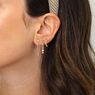 Trendy Ewrkbr Gold Hoops for Women - Stylish & Dainty