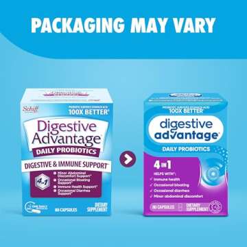 Digestive Advantage Probiotics For Digestive Health, Daily Probiotics For Women & Men, Supports Gut ...