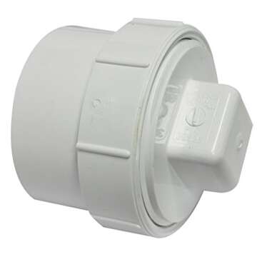 Canplas 193703AS PVC Female Cleanout Adapter with Plug, 3-Inch, White