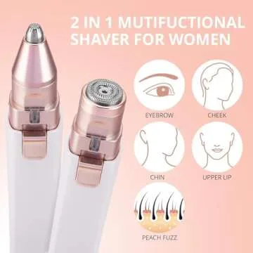 Kaphio 2-in-1 Facial Hair Remover & Eyebrow Trimmer