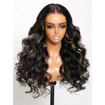 UNICE Pre Everything Glueless Frontal Wig Body Wave Chocolate Brown Blonde 13X4 Pre Cut Lace Front Wigs Balayage Highlights Human Hair Pre Bleached Bye Bye Knots Wig Pre Plucked 150% Density 18inch