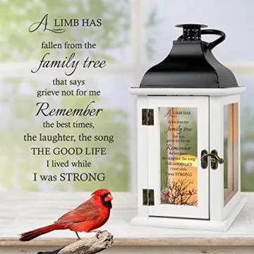 Memorial Lantern - Bereavement Sympathy Gifts for Loss of Loved One Memorial Gifts for Loss of Mother Loss of Father Remembrance Gifts Thoughtful Funeral Gifts for Loss of Loved One