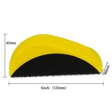 Vibratite 5 Inch Hook and Loop Mouse Hand Sanding Block for Woodworking and Automotive Use