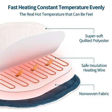 Superb King Size Heating Pad for Back, Neck & Shoulder Pain Relief, Moist and Dry Therapy, Auto Shut...