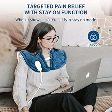 Heating Pad for Neck & Shoulders - Fast Pain Relief