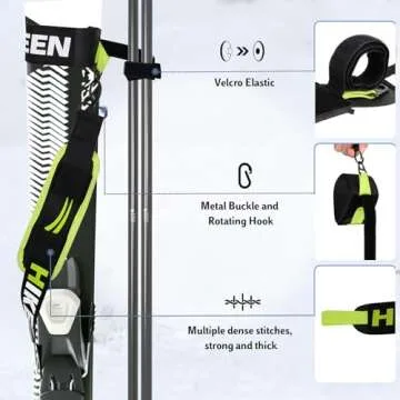 Hikeen Adjustable Ski Carrier Straps for All Ages
