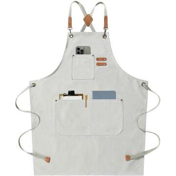 AFUN Heavy Duty Chef Apron - Adjustable & Pocketed