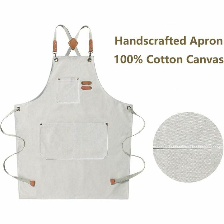 AFUN Heavy Duty Chef Apron - Adjustable & Pocketed