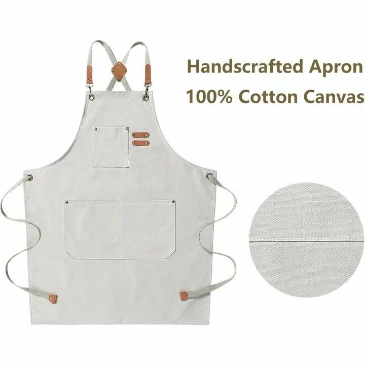 AFUN Heavy Duty Chef Apron - Adjustable & Pocketed