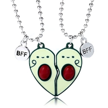 2-3Pcs Cute Magnetic Half Broken Heart Koala Panda Engraved Pendant Best Friend Necklace for Women M...