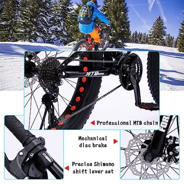 NENAGGE Fat Tire Mountain Bike for All Terrain Adventures